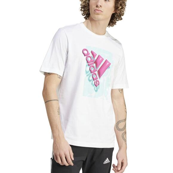 NEW Adidas Graphic Tee White IR5826 Men's Size XXL Shirt T-Shirt Logo - Picture 1 of 5